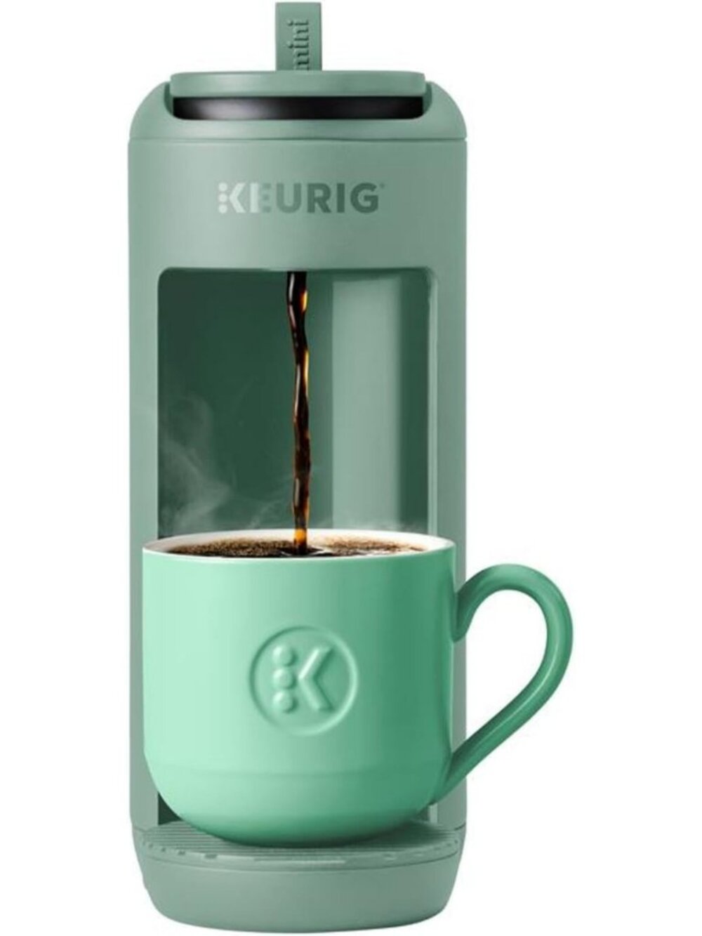 Compact Single Serve Coffee Maker, K-Cup Compatible, Glamping Green